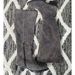 Born Boots Borman Over The Knee Gray Suede Women Boots Sz 7